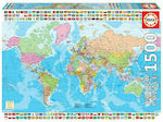 Political Worldmap Puzzle 2D 1500 Bucăți