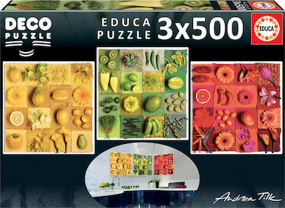 Exotic Fruits & Flowers Puzzle 2D 500 Pieces