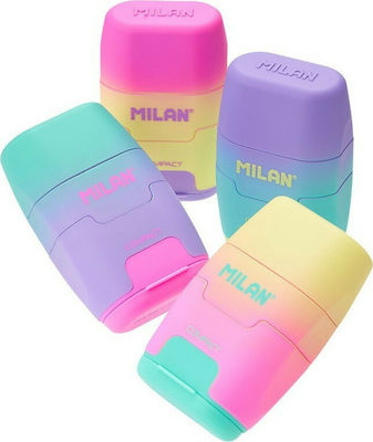 Milan Sunset Plastic Dublă Ascutoare cu Gumă (Culori diverse)