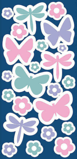 Ango Kinder Wandsticker Wand Leuchtend Butterflies 34x15cm 46Stück