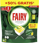 Fairy Original All in One 42 Κάψουλες Πλυντηρίου Πιάτων με Άρωμα Λεμόνι