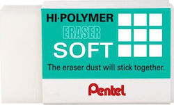 Pentel Eraser for Pencil and Pen Hi-Polymer Soft 1pcs White