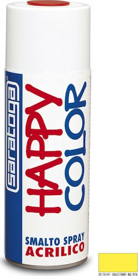 Saratoga Spray Paint Happy Acrylic with Metallic Effect Light Yellow RAL 1016 400ml