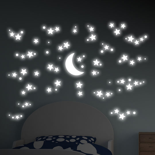 Ango Kids Vinyl Glow-in-the-Dark Wall Sticker Starry Night L 90pcs