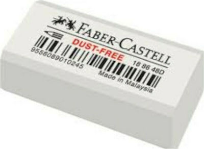 Faber-Castell Eraser for Pencil and Pen Dust Free 188648 1pcs White