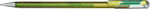 Pentel Metallic Yellow Green Pix Gel nullmm cu cerneală Verde Verde