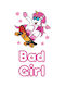 Ango Kinder Wandsticker Wand Bad Girl XS 15.5x34cm 8Stück