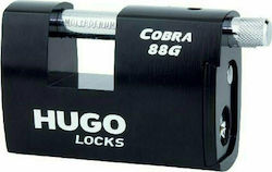 Hugo Locks Cobra 88G Stahl Vorhängeschloss Monoblock mit Schlüssel 88mm 1Stück
