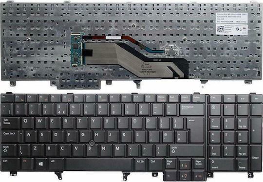 Πληκτρολόγιο Laptop για Latitude E5520/E5530 Precision M4600/M6600 χωρίς Πλαίσιο σε Μαύρο χρώμα KEY-089