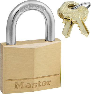 Master Lock 140EURD Stahl Vorhängeschloss Messing mit Schlüssel 40mm 1Stück