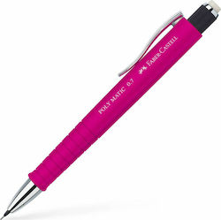 Faber-Castell Poly Matic Mechanischer Bleistift zum Zeichnen 0.7mm mit Radiergummi Rosa