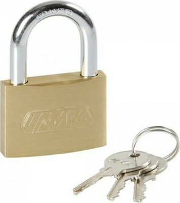 Lampa Standard Steel Padlock Brass with Key 40mm 40mm