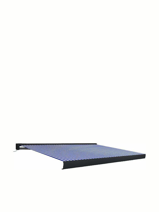 vidaXL Τέντα Βεράντας Μπλε / Λευκό 4x3m