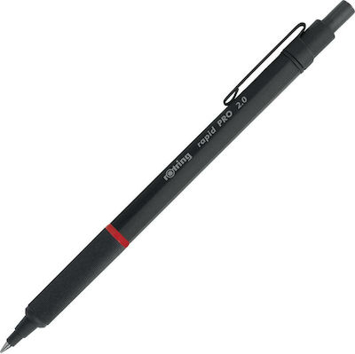 Rotring Rapid Pro Creion mecanic de desen Metalic 2mm cu Radiera si Ascutitoare Matt Black