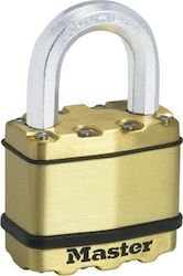 Master Lock M5BEURD Steel Padlock Brass with Key 50mm 1pcs