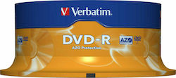Verbatim Εγγράψιμα DVD-R 16x 4.7GB Cake Box 25τμχ