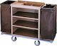 Hotel Metallisch Zimmermädchenwagen mit Maßen B142xT48.5xH111cm. 1Stück