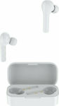 QCY T5 In-ear Bluetooth Handsfree Ακουστικά με Θήκη Φόρτισης Λευκά