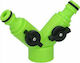 Kinzo 11961 Splitter with Two Slots with Switch Green