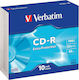 Verbatim Εγγράψιμα CD-R 52x 700MB 10τμχ
