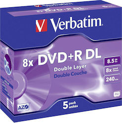 Verbatim Εγγράψιμα DVD+R 8x Dual Layer 8.5GB 5τμχ
