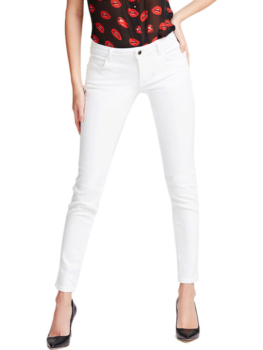Guess Γυναικείο Jean Παντελόνι σε Skinny Εφαρμογή Λευκό