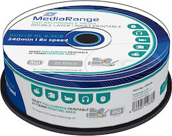 MediaRange Schreibbare DVD+R Doppelschicht 8,5GB 25 Stück