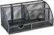 Metallisch Schreibtisch-Organizer in Schwarz Farbe 14x12.5x28cm.