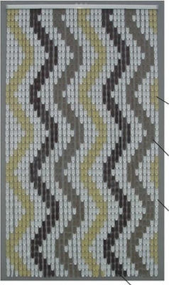 Sidirela Φυλλαράκι Ζικ Ζακ Plastic Door Curtain Multicolour 120x220cm 68765-30298