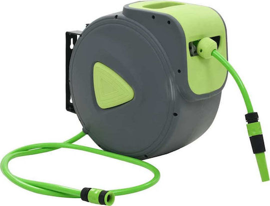 vidaXL Automatic Watering Wind Wall Mounted with Hose 32m