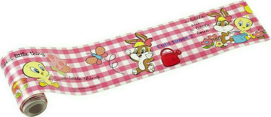 Hollytoon Детска стикерна за стена Стена Граница Baby Looney Tunes Розов
