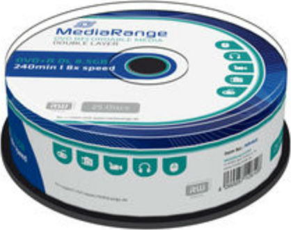 MediaRange Εγγράψιμα DVD+R 8x Dual Layer 8.5GB Cake Box 25τμχ