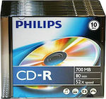 Philips Beschreibbare CD-R 52x 700MB 10Stück