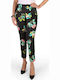 Dama Tesatura Pantaloni Floral Negru