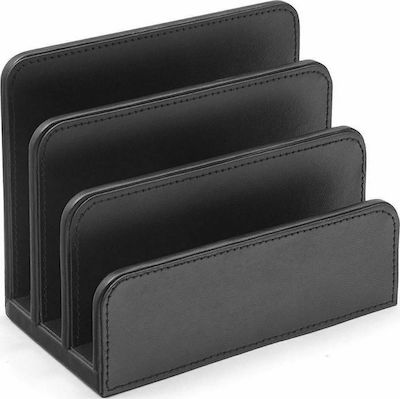 Leather Folder Holder in Black Color 17.5x10x14cm.