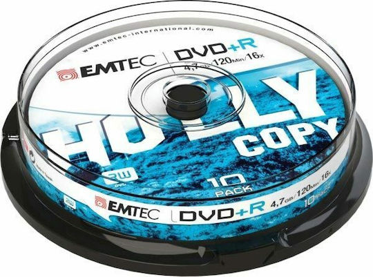 Emtec Записваеми DVD+R 16x 4.7ГБ Кутия за торта 10бр