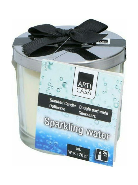 Arti Casa Scented Candle Jar with Scent Sparkling Water White 12x12cm 1pcs