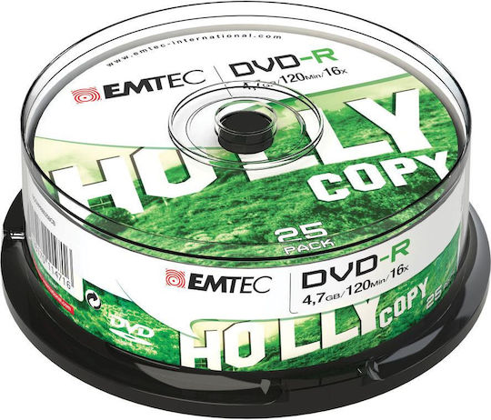 Emtec Εγγράψιμα DVD-R 16x 4.7GB Cake Box 25τμχ