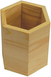 Wooden Pencil Holder in Beige Color 1pcs 8x10cm