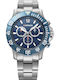 Wenger Seaforce Chrono Men's Watch 43mm Chronograph Battery with Silver Metal Bracelet