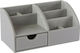 Leder Schreibtisch-Organizer in Gray Farbe 29x15x14cm.