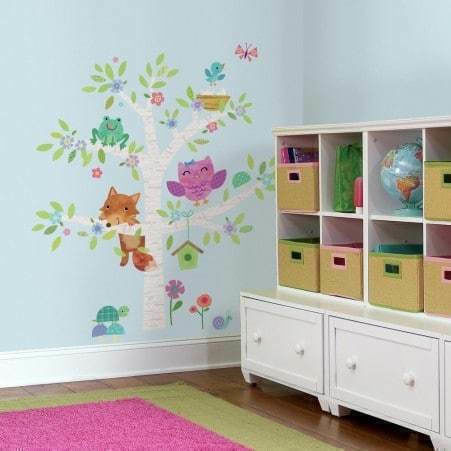 RoomMates Decor Детска стикерна за стена Стена Baby Birch Tree 110x117бр 27бр