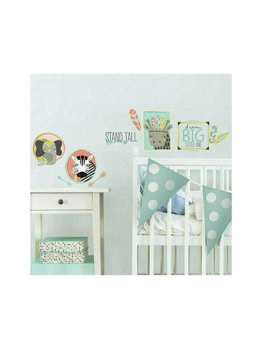 RoomMates Decor Детска стикерна за стена Стена Little Explorer Animal Gallery 14бр