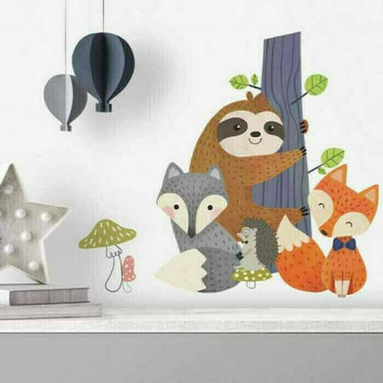 RoomMates Decor Детска стикерна за стена Стена Брадипус & Лисици RoomMates Decor Детска стикерна за стена Стена Брадипус & Лисици