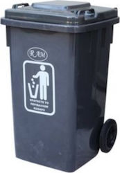 Mopatex Plastic Wheeled Waste Bin 100lt Gray