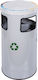 Molyto 40.10.089 Recycling Metallic Waste Bin 90lt Inox