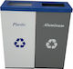 Molyto 40.10.075 Recycling Metallic Waste Bin 2x60lt Multicolour