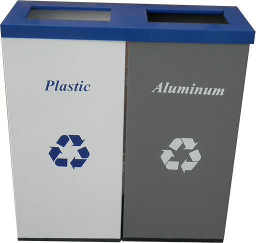 Molyto 40.10.075 Recycling Metallic Waste Bin 2x60lt Multicolour