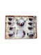 Karvounis Tea Set with Cup Porcelain Pink Purple Flowers 15pcs