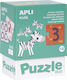 Παιδικό Puzzle Μετράω Ζώα για 3+ Ετών 2pcs Apli Kids